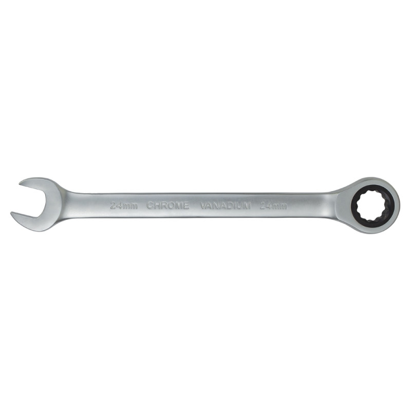 SIGMA Ключ рожково-накидный трещеточный 24мм CrV polished (6022241)