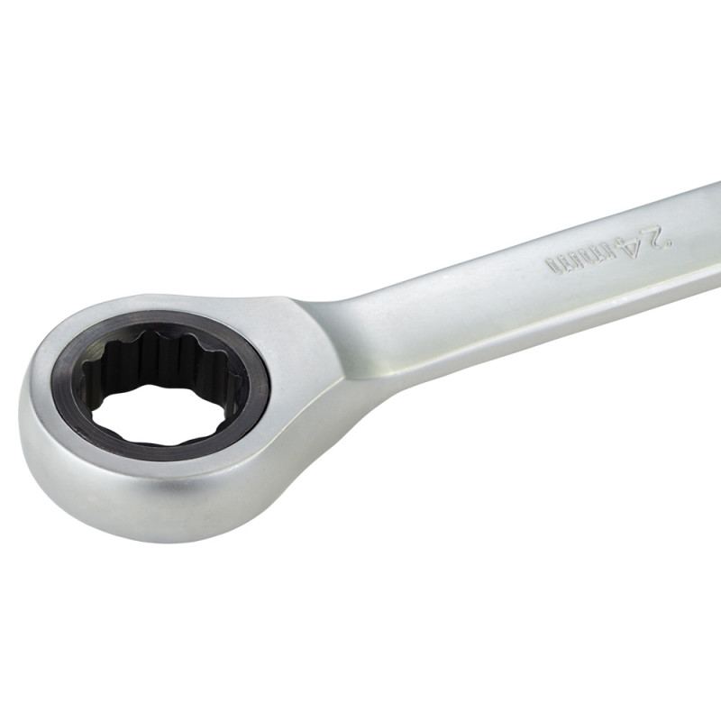 SIGMA Ключ рожково-накидный трещеточный 24мм CrV polished (6022241)