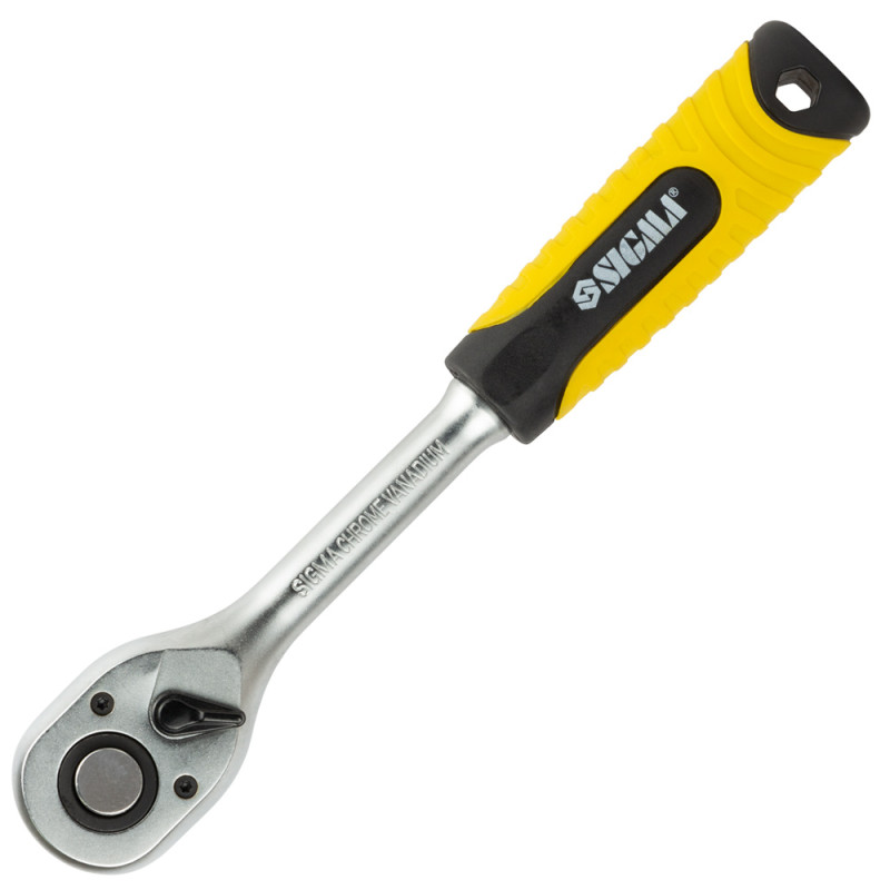 SIGMA Ключ-трещотка 1/2" 250мм 72T CrV (6050011)