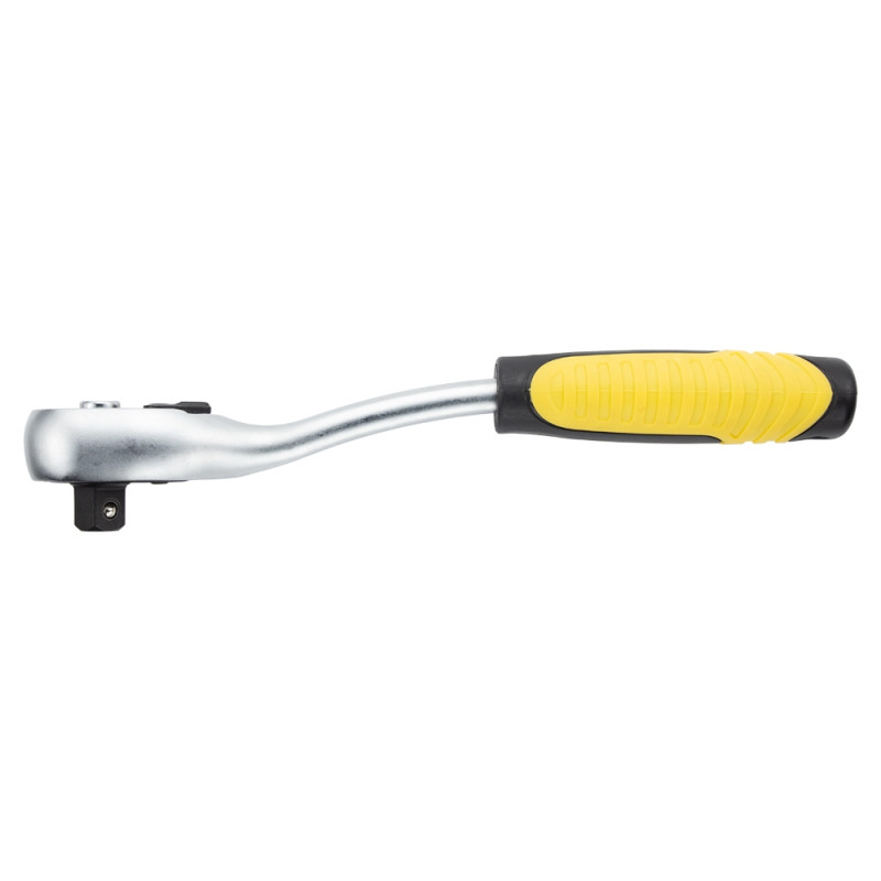 SIGMA Ключ-трещотка с изогнутой ручкой 3/8" 200мм 72T CrV (6050081)