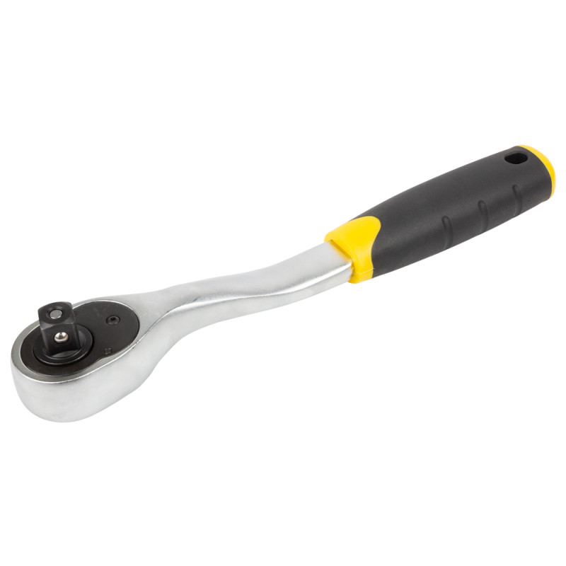 SIGMA Ключ-трещотка с изогнутой ручкой 1/2" 250мм 72T CrV (6050091)