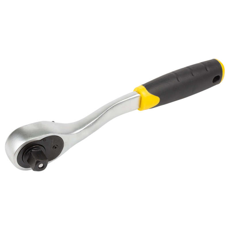 SIGMA Ключ-трещотка с изогнутой ручкой 1/2" 250мм 72T CrV (6050091)