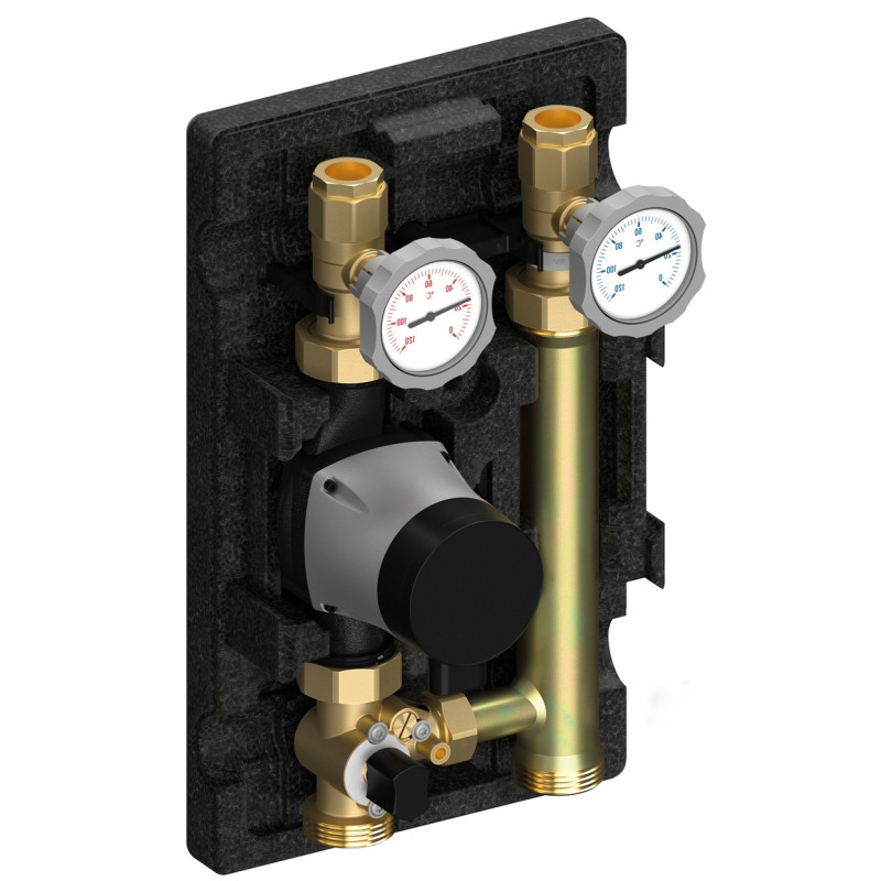 Meibes Насосна група змішувальна DN25 MК з насосом Grundfos UPM3 Hybrid 25-70 ліва (ML66831.36)