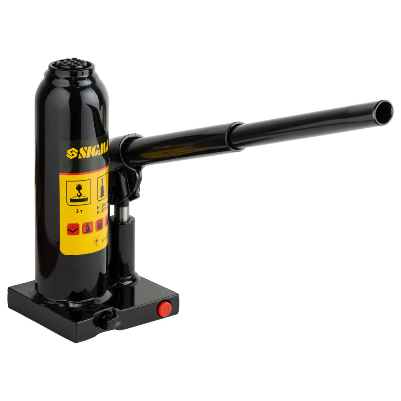 SIGMA Домкрат гидравлический бутылочный 3т H 193-373мм (6101031)