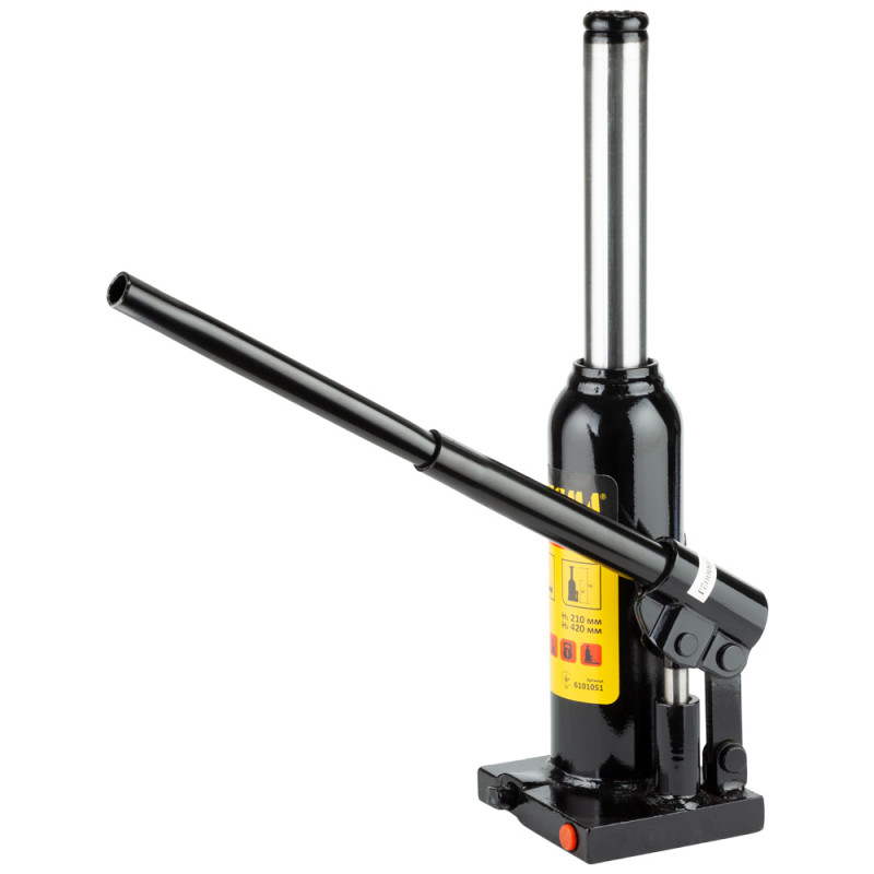 SIGMA Домкрат гидравлический бутылочный 5т H 210-420мм (6101051)