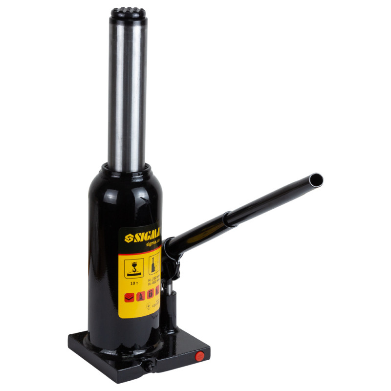 SIGMA Домкрат гидравлический бутылочный 10т H 230-460мм (6101101)