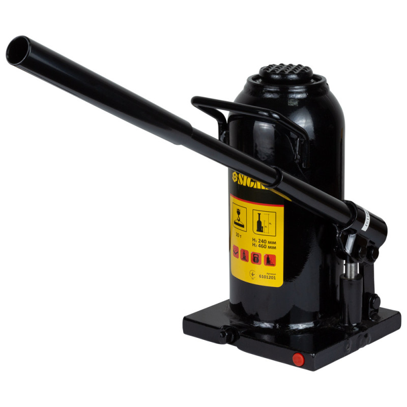 SIGMA Домкрат гидравлический бутылочный 20т H 242-452мм (6101201)