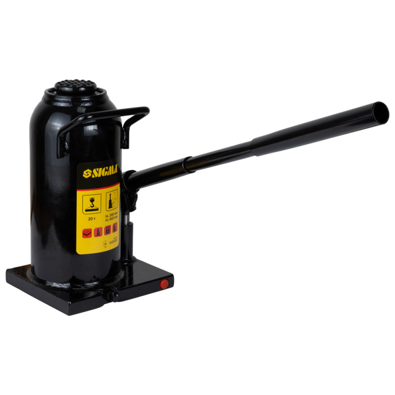 SIGMA Домкрат гидравлический бутылочный 20т H 242-452мм (6101201)