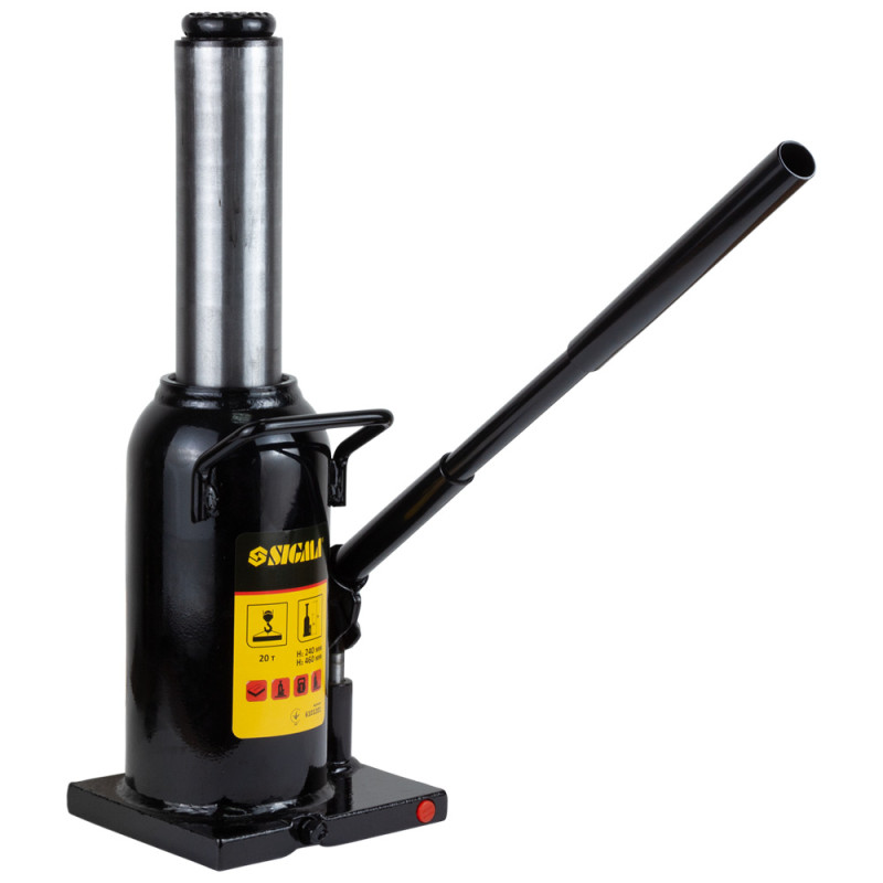 SIGMA Домкрат гидравлический бутылочный 20т H 242-452мм (6101201)