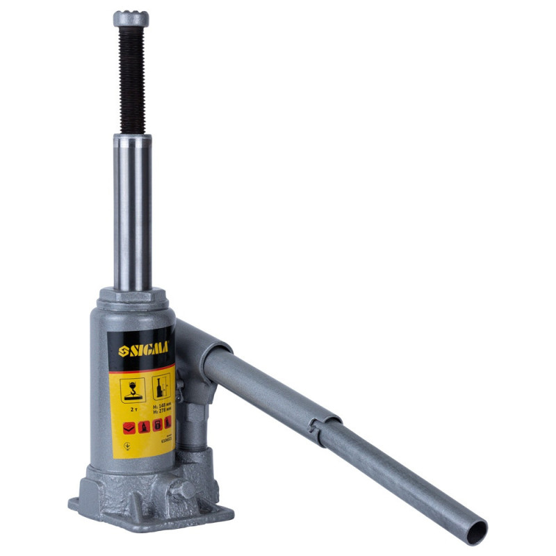 SIGMA Домкрат гидравлический бутылочный 2т H 148-278мм Standard (6106021)