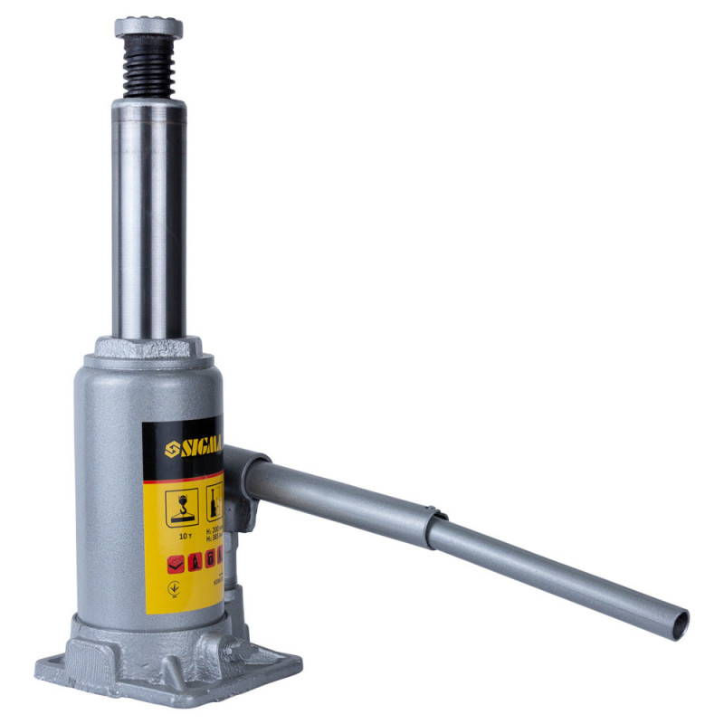 SIGMA Домкрат гидравлический бутылочный 10т H 200-385мм Standard (6106101)