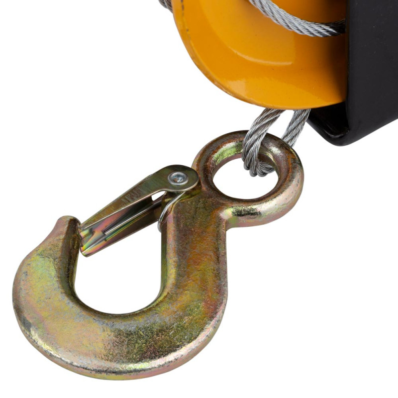 SIGMA Лебедка ручная барабанная стальной трос 10м×5мм, 550кг (6134011)