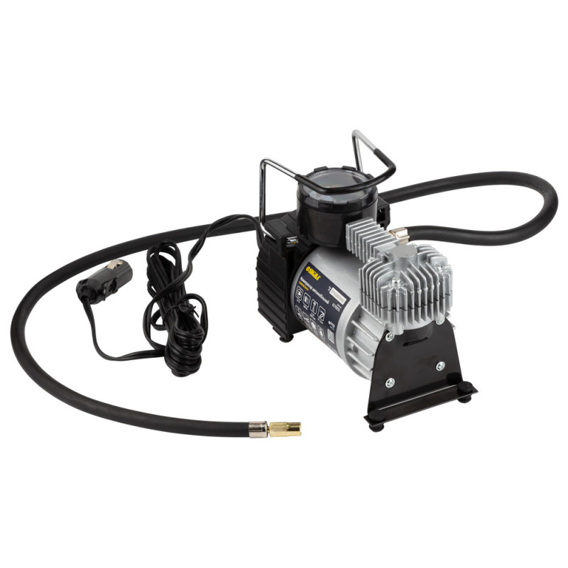 SIGMA Компрессор автомобильный автостоп 12В 180Вт 15А 35л/мин 10бар сумка, переходник на клеммы (6170251)