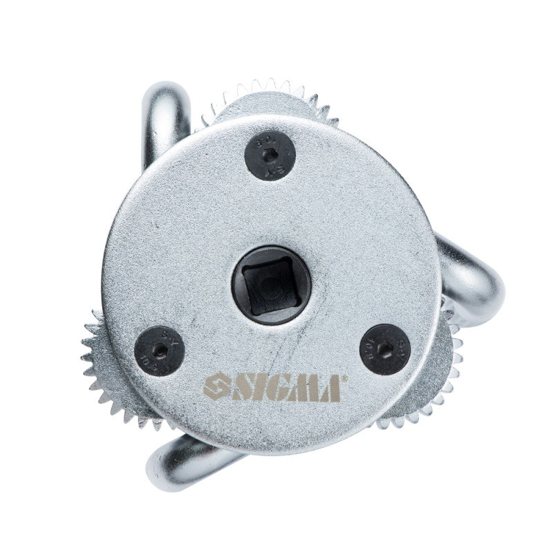 SIGMA Съемник масляного фильтра "краб" Ø70-130мм с круглым захватом и переходником 1/2" -3/8" (6223421)