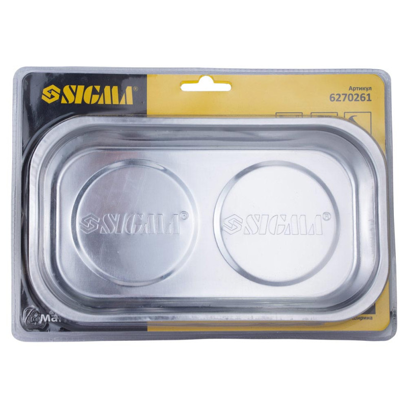 SIGMA Тарелка магнитная двойная 136×237мм (6270261)