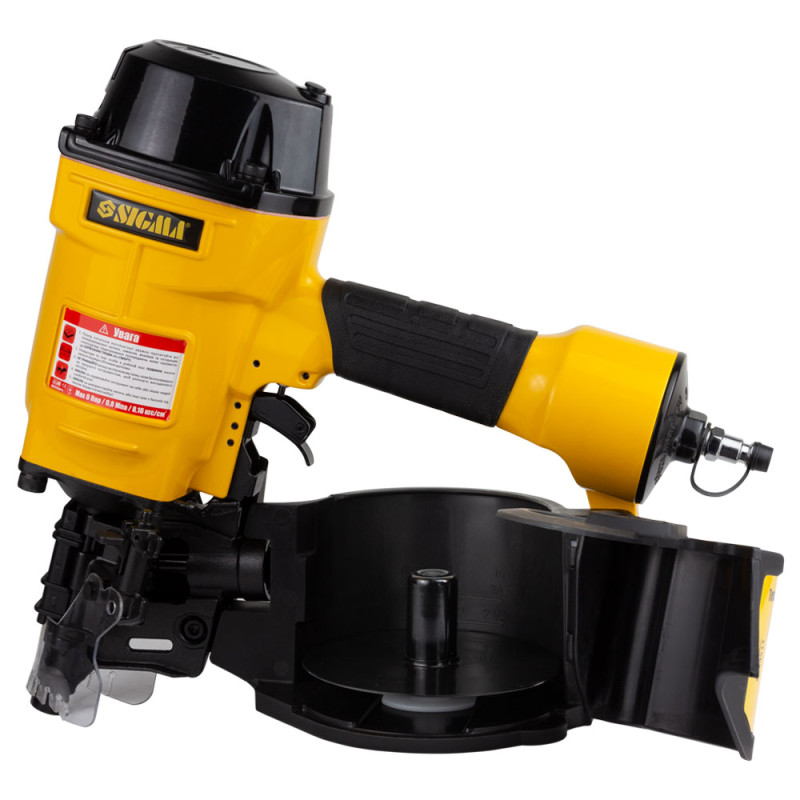 SIGMA Пневмопистолет гвоздозабивной катушечный 1.56л/удар 8бар гвозди 45-70мм (6713511)