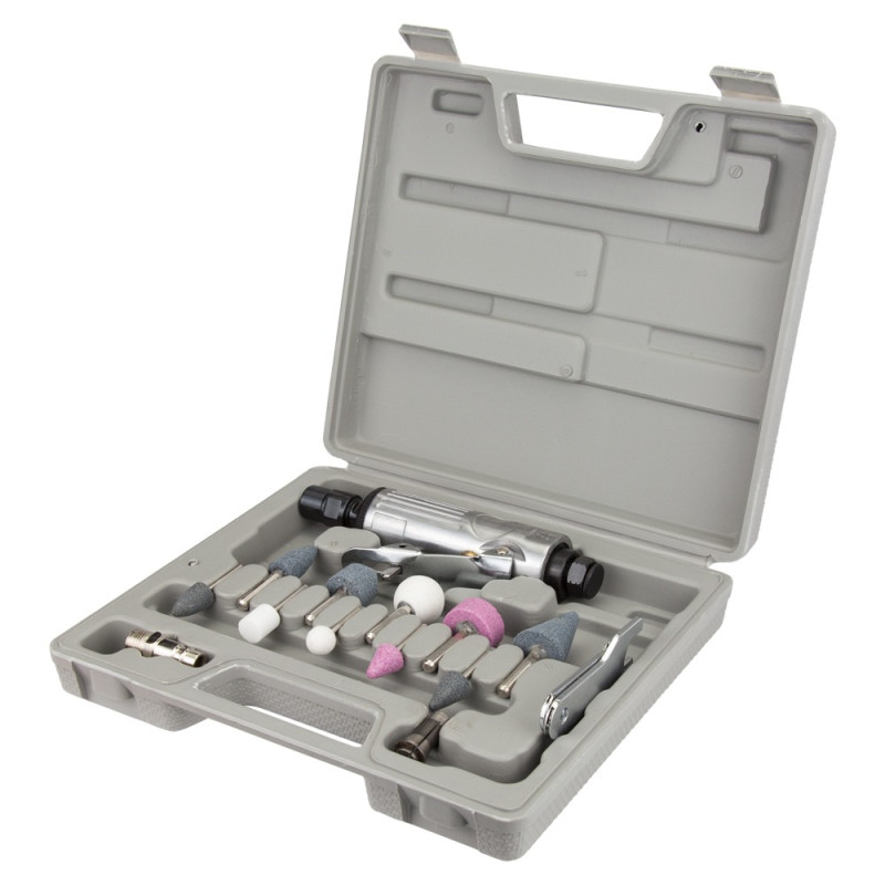 SIGMA Шлифмашинка прямая пневматическая с аксессуарами в кейсе 25000об/мин (6732851)