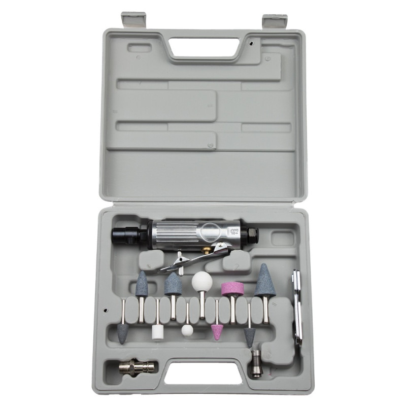 SIGMA Шлифмашинка прямая пневматическая с аксессуарами в кейсе 25000об/мин (6732851)