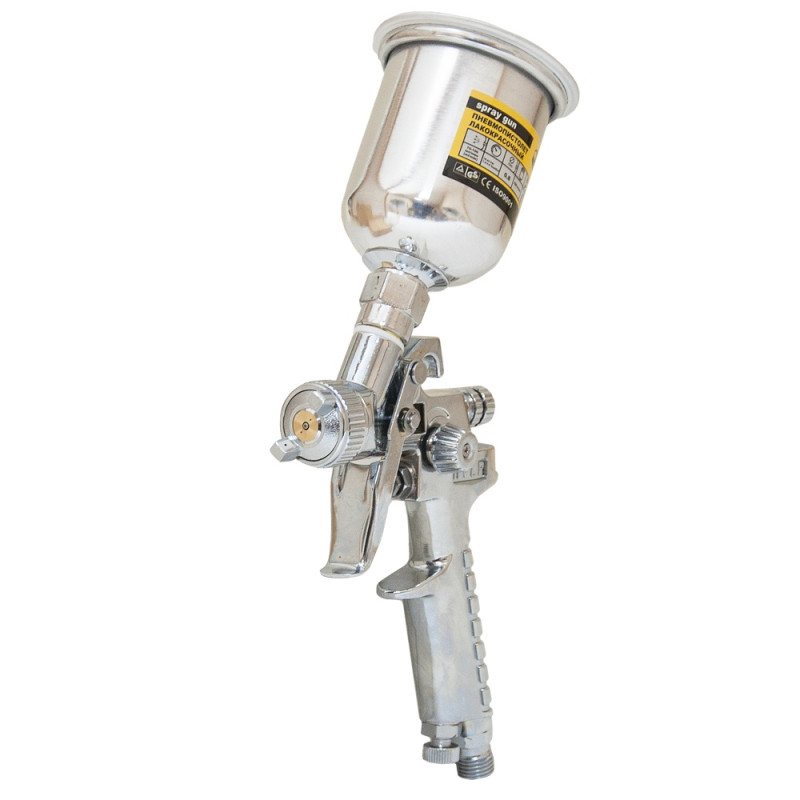 SIGMA Краскораспылитель HVLP-mini Ø0.8 (хром) из в/б (мет) (6812031)