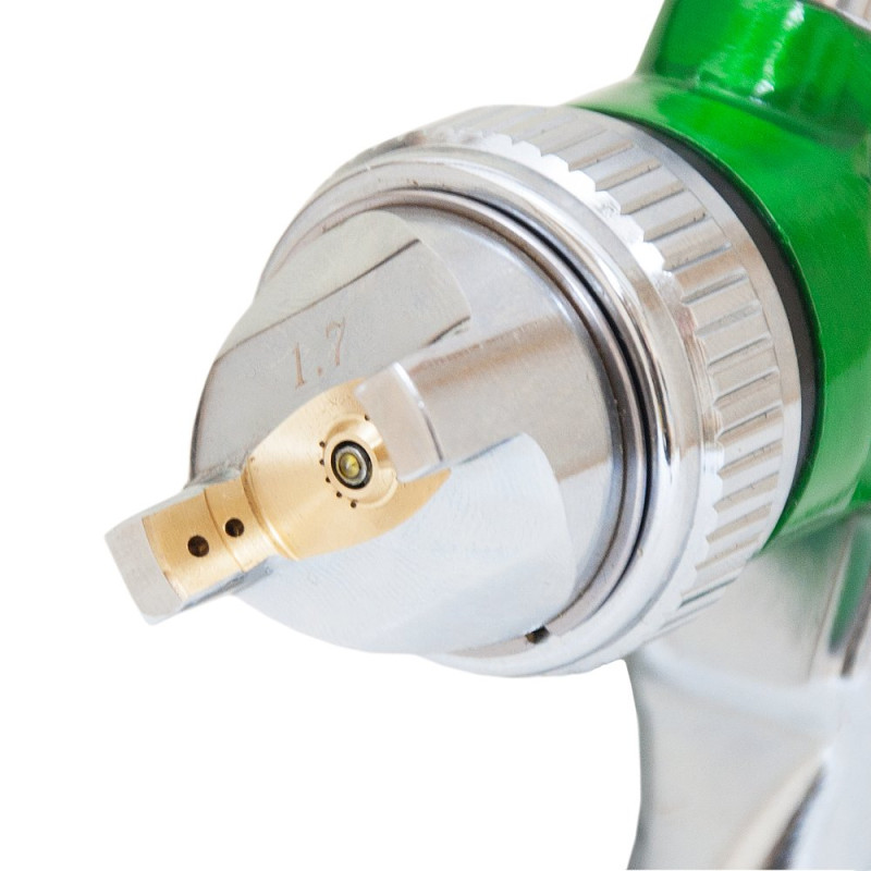 SIGMA Краскораспылитель HVLP Ø1.7 с в/б (зеленый) (6812111)