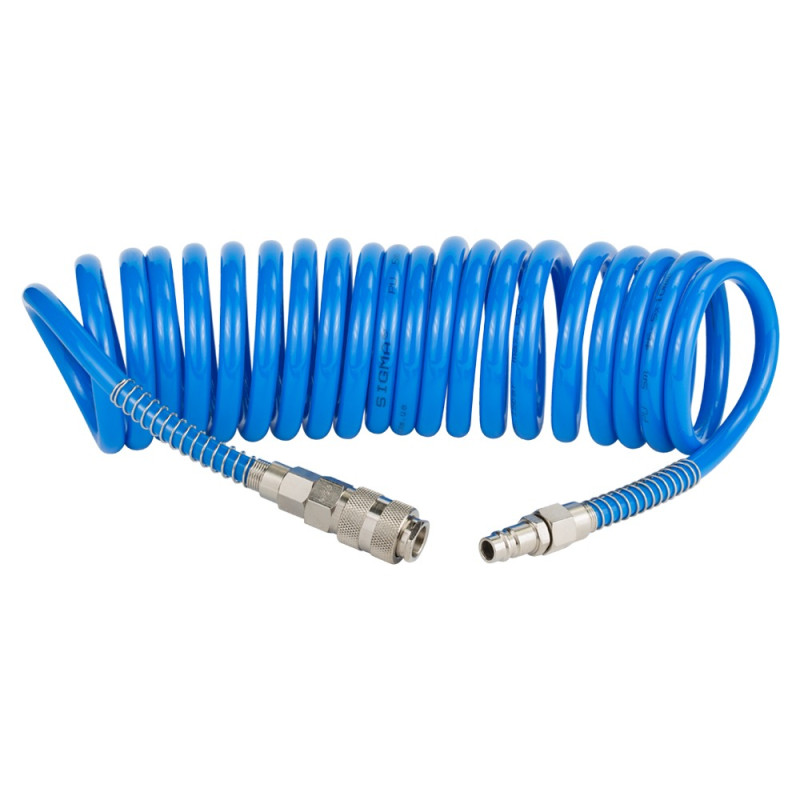 SIGMA Шланг спиральный полиуретановый (PU) 5м 6.5×10мм (7012111)