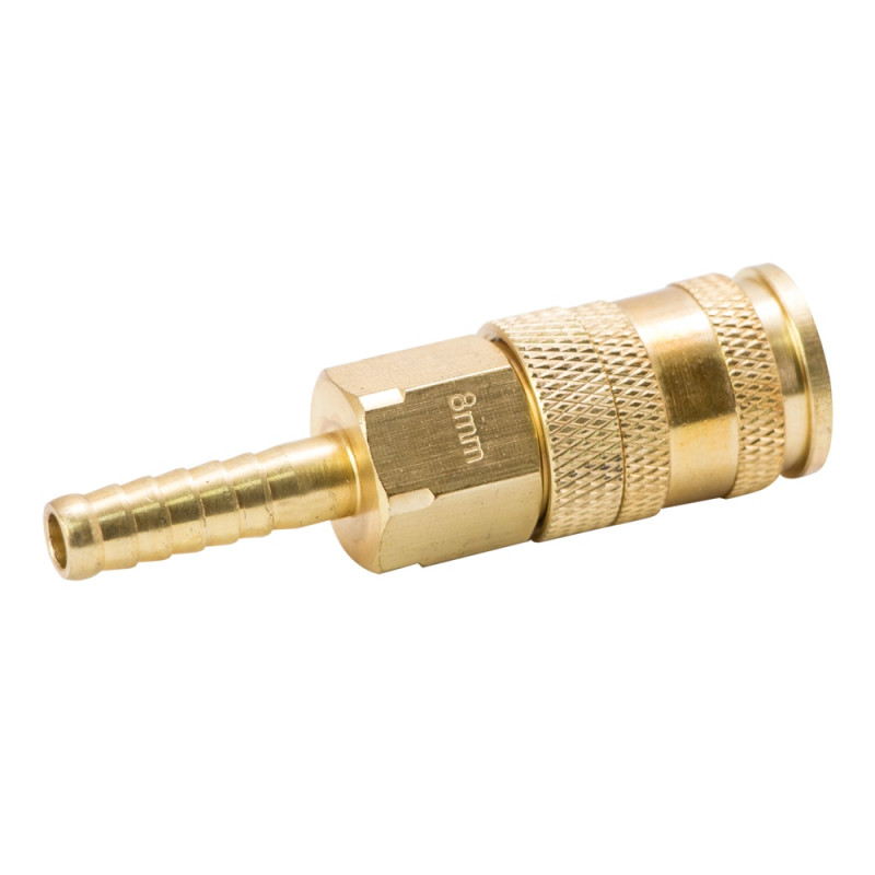 SIGMA Соединение быстросъемное усиленное с фиксатором для шланга 8мм (латунь) (7021681)