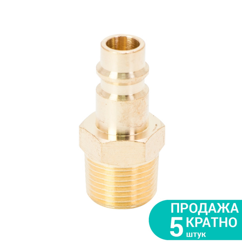 SIGMA Штуцер с внешним резьбовым соединением MT 3/8" (латунь) (7022521) (5 шт)