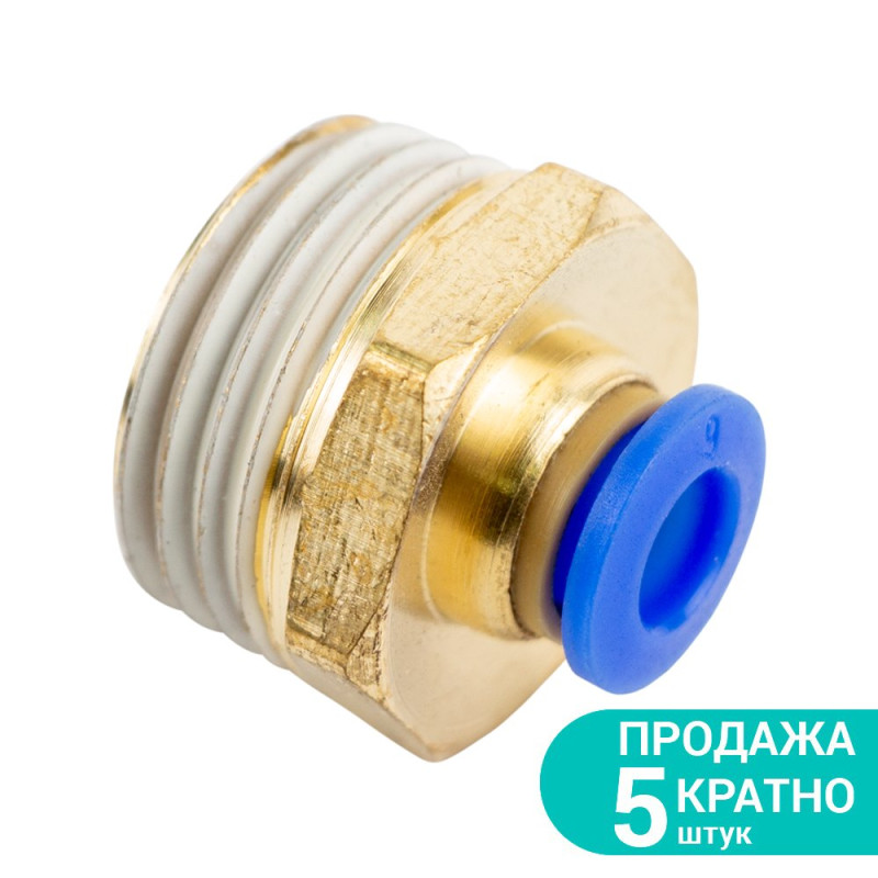 SIGMA Штуцер цанговый (прямой) Ø6мм МТ 1/2" (7026871) (5 шт)