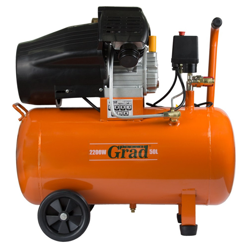 Grad Компрессор V 2.2кВт 386л/мин 8бар 50л (2 крана) (7043935)