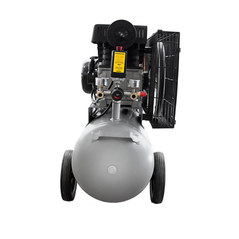 SIGMA Компрессор двухцилиндровый ременный 2.5кВт 335л/мин 10бар 50л (2 крана) (7044121)