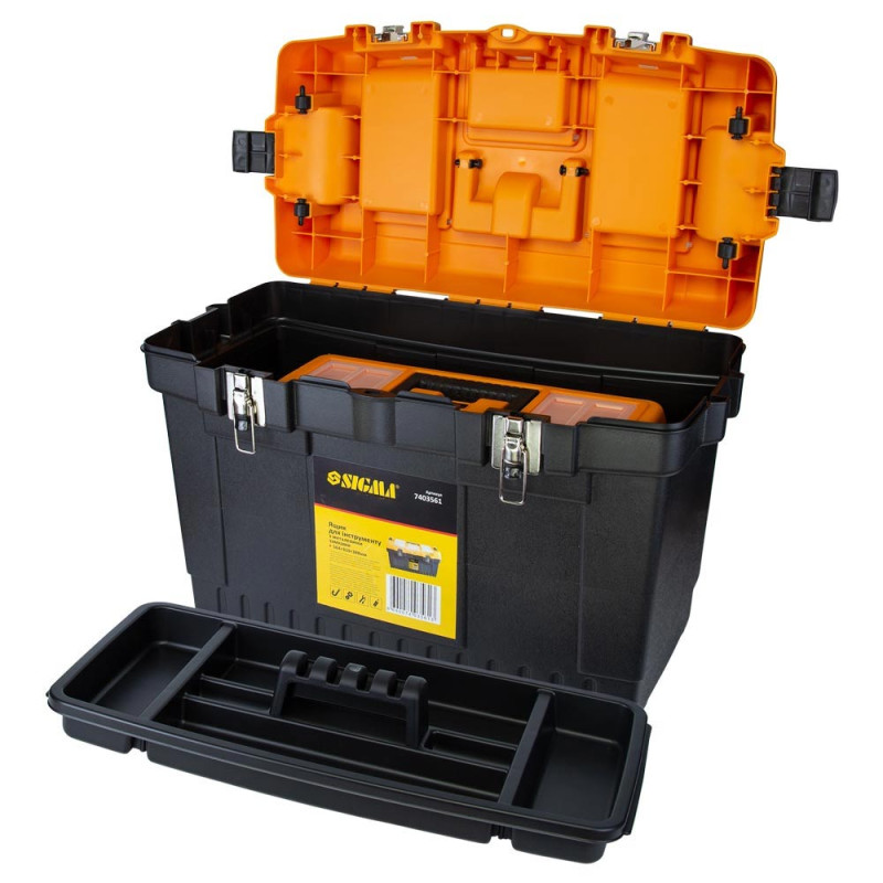 SIGMA Набор ящиков для инструмента 2в1 металлические замки 413×212×244мм, 564×310×388мм (7403521)