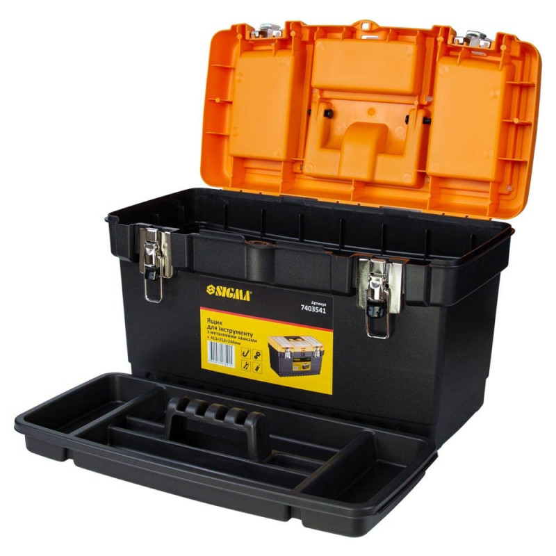 SIGMA Набор ящиков для инструмента 2в1 металлические замки 413×212×244мм, 564×310×388мм (7403521)