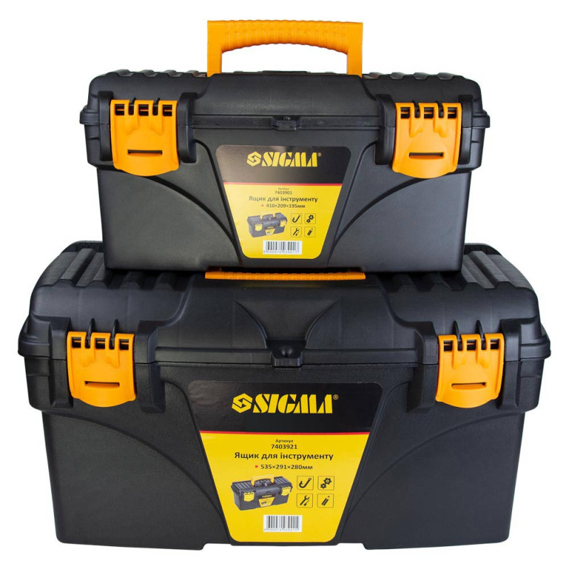 SIGMA Набор ящиков для инструмента 2в1 410×209×195мм, 535×291×280мм (7403881)