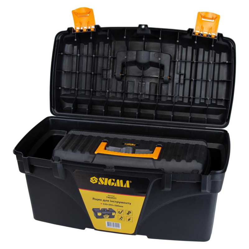 SIGMA Набор ящиков для инструмента 2в1 410×209×195мм, 535×291×280мм (7403881)