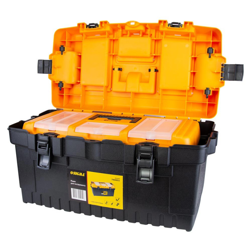 SIGMA Набор ящиков для инструмента 4в1 320×155×139мм, 413×212×186мм, 486×267×242мм, 564×310×310мм (7404011)