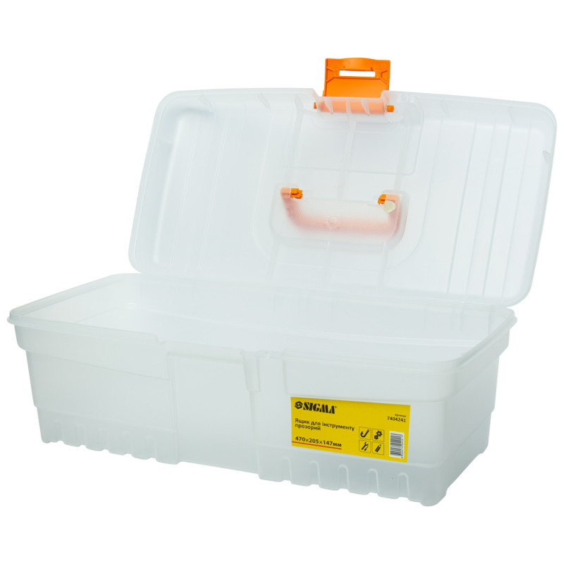 SIGMA Набор прозрачных ящиков для инструмента 2в1 300×155×110мм, 400×205×147мм (7404221)