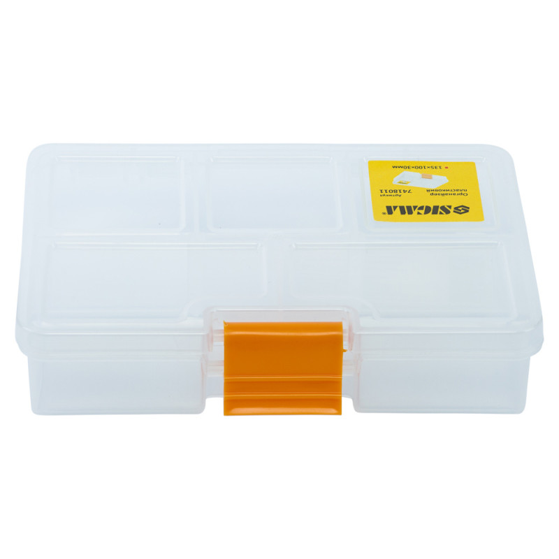 SIGMA Органайзер пластиковый (прозрачный) 135×100×30мм (7418011)