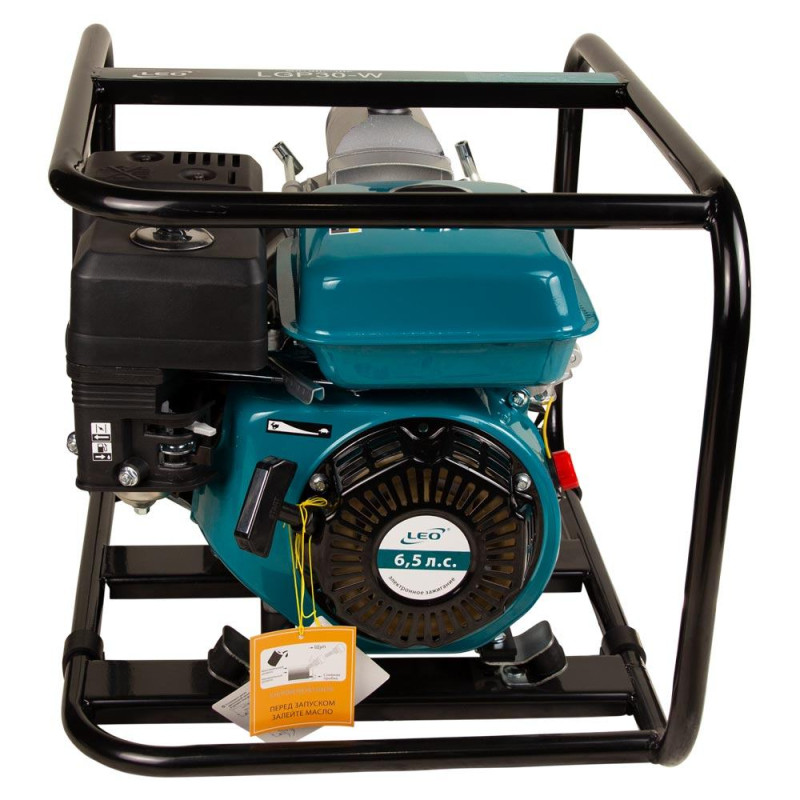Leo Мотопомпа 6.5 л.с. Hmax 29м Qmax 60м³/ч (четырехтактный) для грязной воды LGP30-W (772517)