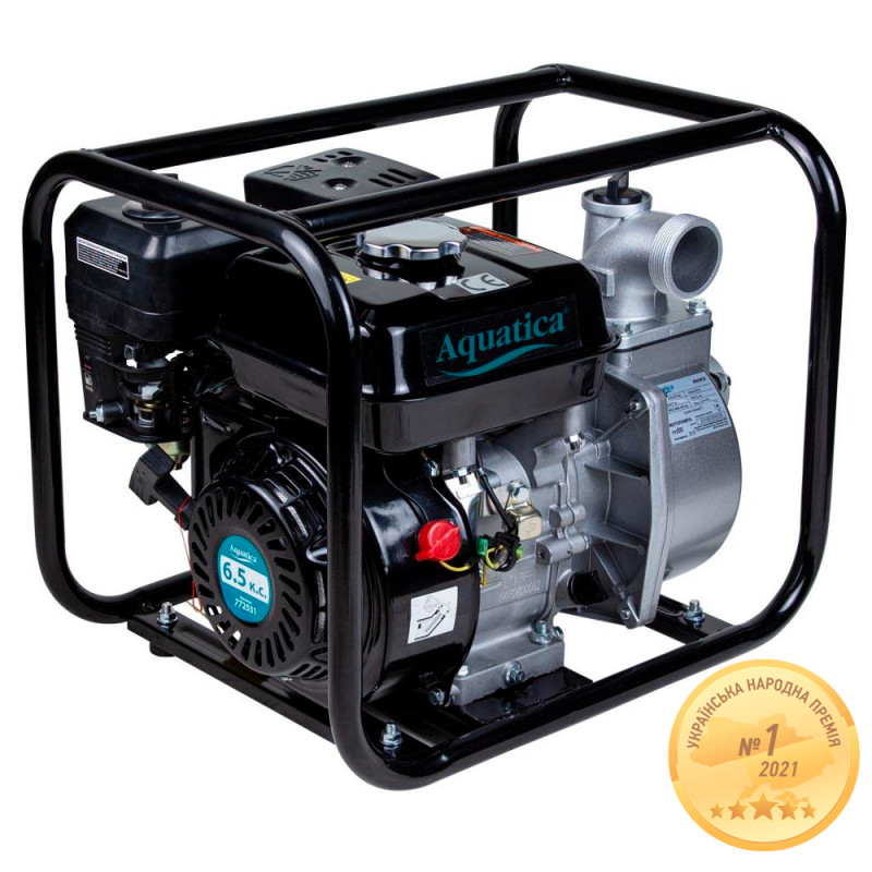 Aquatica Мотопомпа 7.5 к.с. Hmax 30м Qmax 35м³/год (4-ох тактний) AQ20CX (772531)