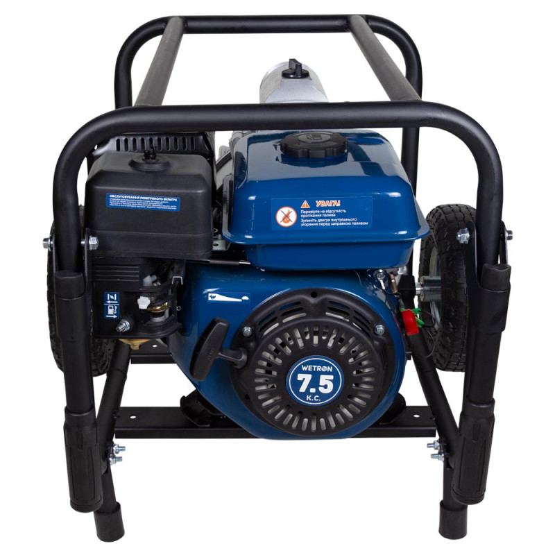 WETRON Мотопомпа 7.5 л.с. Hmax 26м Qmax 60м³/ч (4-х тактный) для грязной воды WM80W (772557)