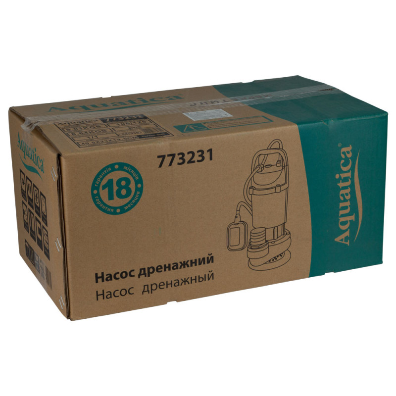 Aquatica Насос дренажний 0.37кВт Hmax 16м Qmax 150л/хв QDX1.5-16-0.37A (773231)