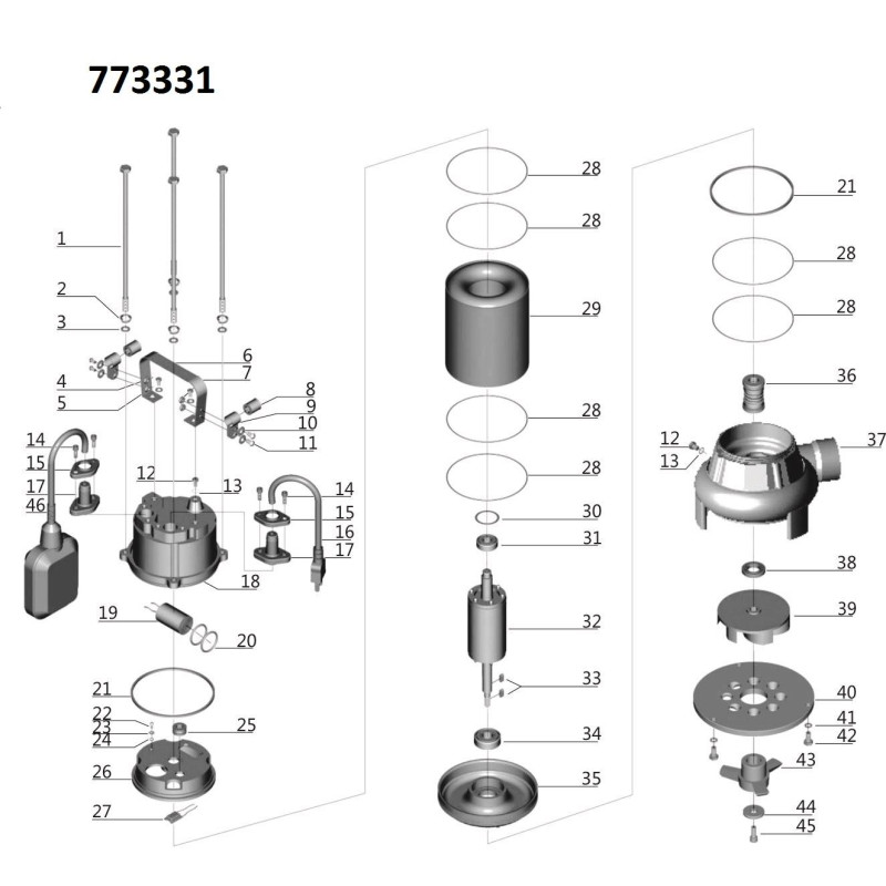 Aquatica Насос каналізаційний 1.1кВт Hmax 7м Qmax 270л/хв (з ножем) (773331)