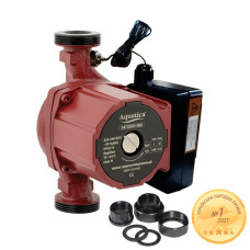 Aquatica Насос циркуляційний з термодатчиком 65Вт Hmax 4м Qmax 63л/хв Ø1" 130мм+гайки Ø¾" (774011)