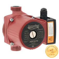 Aquatica Насос циркуляційний 65Вт Hmax 4м Qmax 63л/хв Ø1½" 180мм+гайки Ø1" (774112)