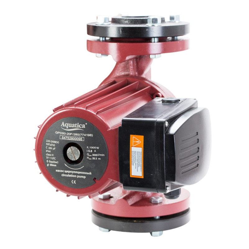 Aquatica Насос циркуляційний фланцевий 1.0кВт Hmax 12м Qmax 300л/хв DN50 280мм+відповідь фланець (774168)