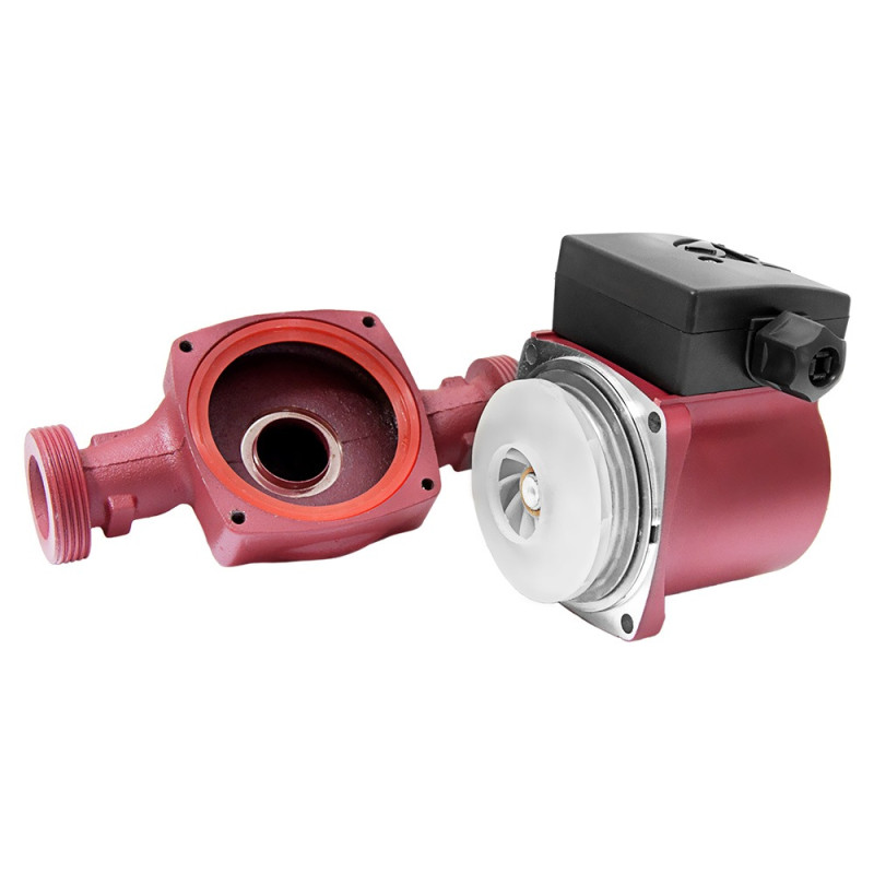 WETRON Насос циркуляционный 100Вт Hmax 6м Qmax 50л/мин Ø1½" 180мм бордо+гайки Ø1" LР525-6/180В (774232)