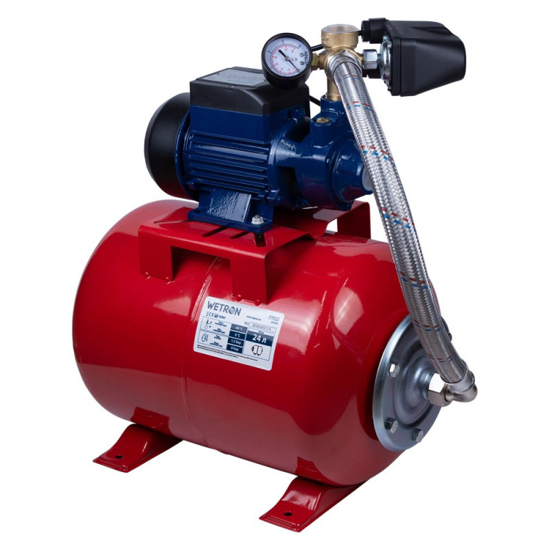 WETRON Станция 0.37кВт Hmax 35м Qmax 35л/мин (вихревой насос) 24л Украина QB60A5 (775011/24)