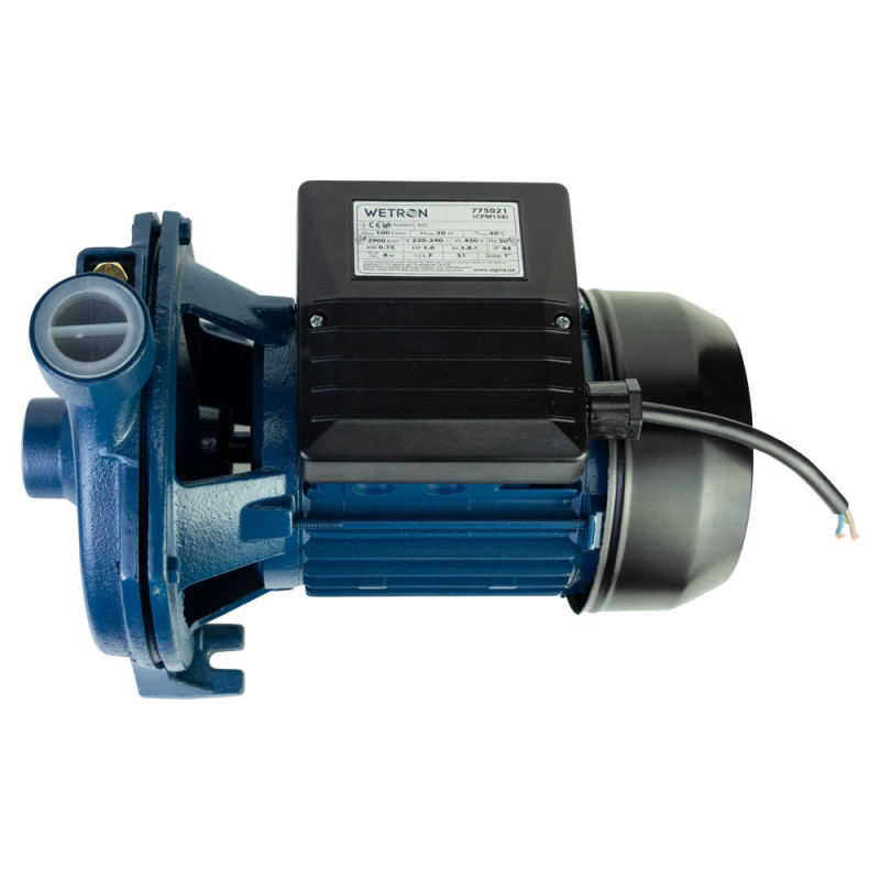 WETRON Насос центробежный 0.75кВт Hmax 30м Qmax 100л/мин CPM158 (775021)