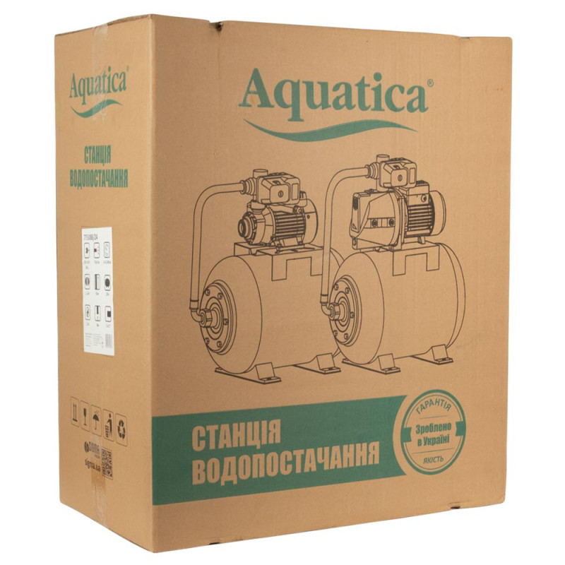 Aquatica Станція 1.1кВт Hmax 55м Qmax 70л/хв (самовсмоктуючий насос) 24л Україна (775088/24)
