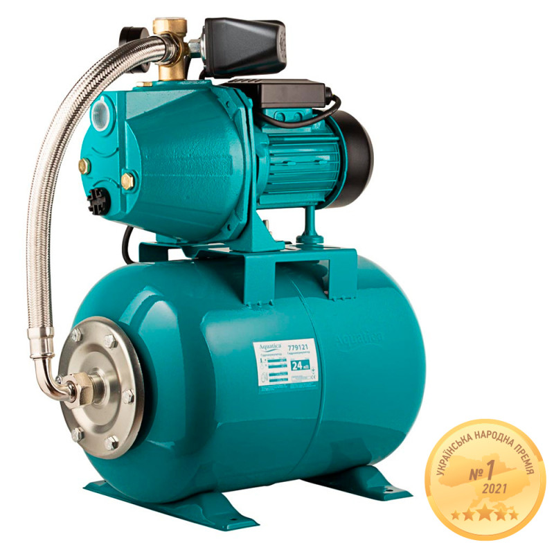 Aquatica Станція 0.75кВт Hmax48м Qmax 55л/хв (самовсмоктуючий насос) 24л Україна (775092/24)